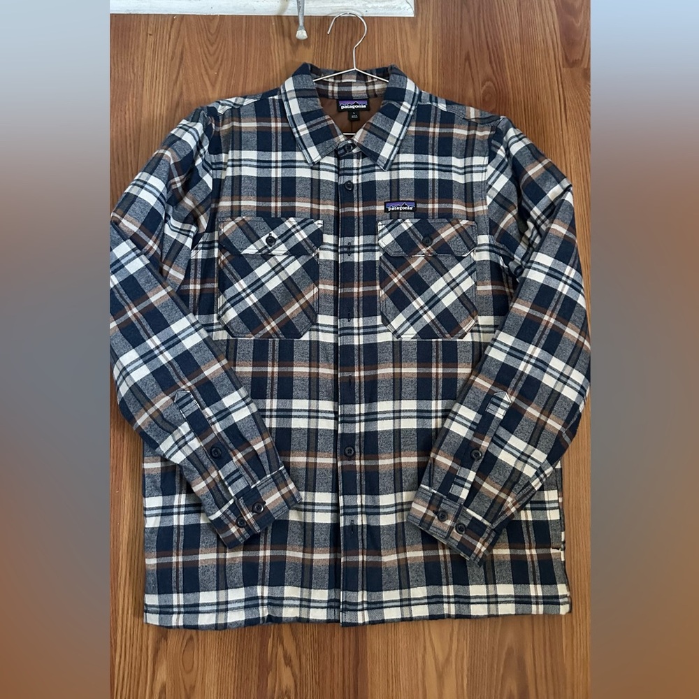 Patagonia Men's Insulated Midweight Fjord Flannel Shirt Large